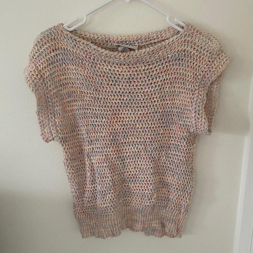 One of a Kind Vintage Rainbow Knit Top